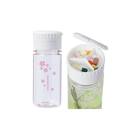 화이트 휴대용 플라스틱 3칸 분할 약통케이스