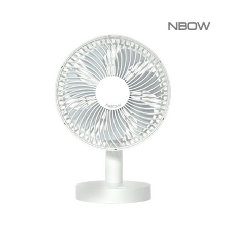 화이트 휴대용 USB충전 3단풍력조절 목걸이형 미니선풍기