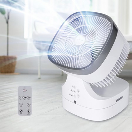 화이트 무선 휴대용 탁상 충전식 미니 선풍기