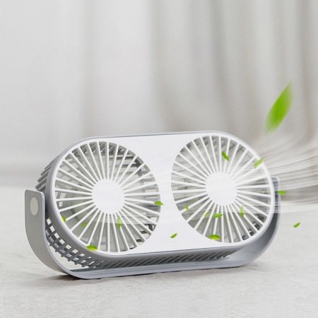 화이트 3단계 조절 USB 무선 휴대용 미니 선풍기