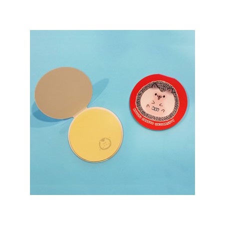 라운드 원목 이니셜 골드 레터링 컵받침 세트