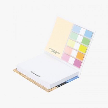 하드양장 일반형 컬러 표시탭 메모패드 7P 105x80mm