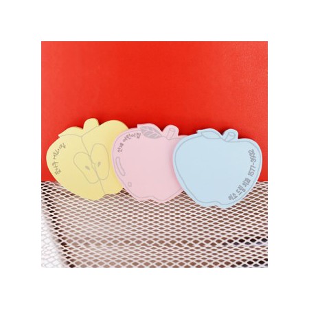 애플 하트 모양 컬러 실리콘 다용도 메모지 스티커