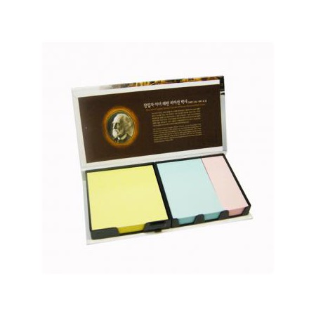 하드양장 사출형 3단 컬러 디자인 포스트잇