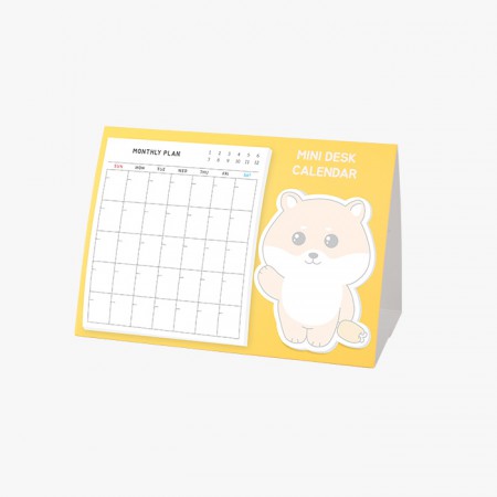 캐릭터 월간 계획표 탁상용 데스크 스탠드 달력