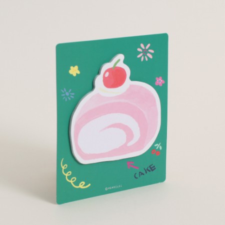 해피메모잇 스위트롤 90g 모조지 딸기케이크 디자인 메모지 해피메모잇 스위트롤 90g 모조지 딸기케이크 디자인 메모지