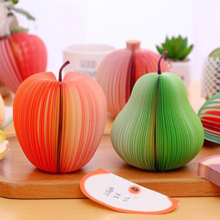 과일 모양 휴대용 스티커 메모지 세트