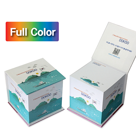 풀컬러 인쇄 가능한 큐브형 메모지 홀더 세트