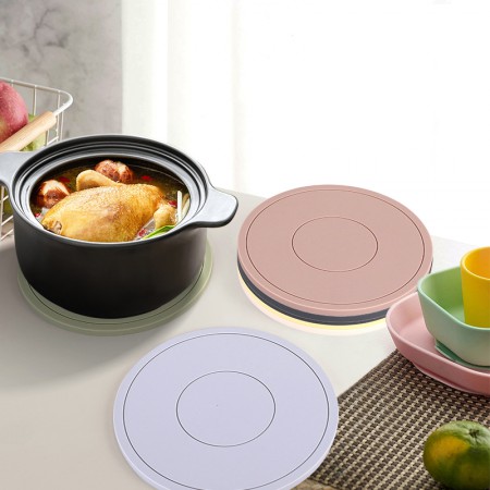 그린 원형 실리콘 냄비받침 주방용품 6색상 그린 원형 실리콘 냄비받침 주방용품 6색상