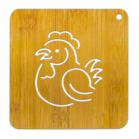 닭 캐릭터 원목 나무 친환경 주방 냄비받침