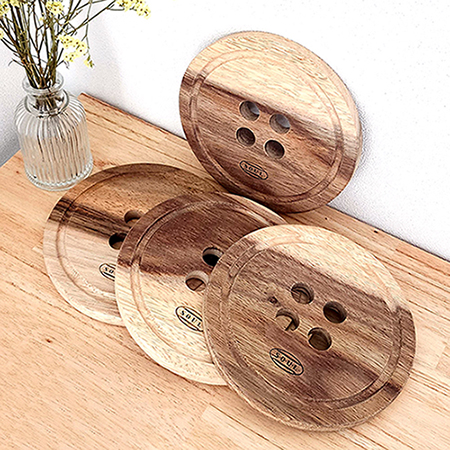 원목 천연나무 원형 다용도 냄비받침 주방용품