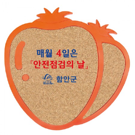 딸기 실리콘 코르크 냄비받침 딸기 실리콘 코르크 냄비받침