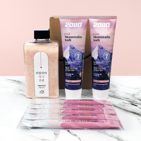 핑크 컬러 고급 천연 암염 미니 휴대용 배스솔트