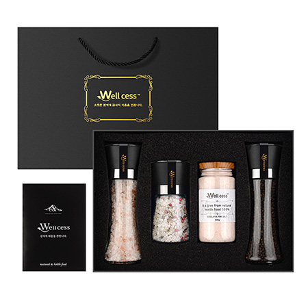 화이트 천연 미네랄 굵은 소금 튜브형 용기