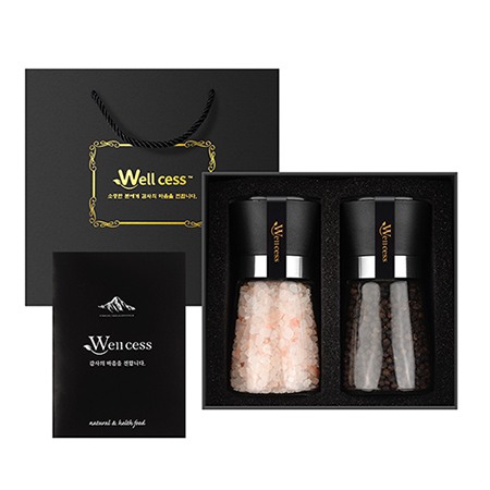 블랙 프리미엄 천일염 세트 선물용 포장 박스형