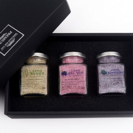 프리미엄 천연 해염 선물용 소포장 3종 선물세트