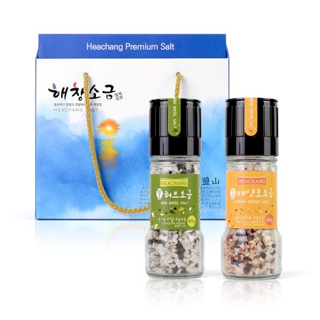 화이트 대용량 해양 소금 세트 다양한 미네랄 천연소금