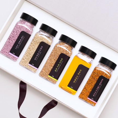 천연 바다소금 세트 고급 선물용 포장 소금 모음