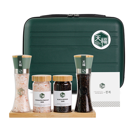 화이트 미니 천연 죽염 소금 선물세트