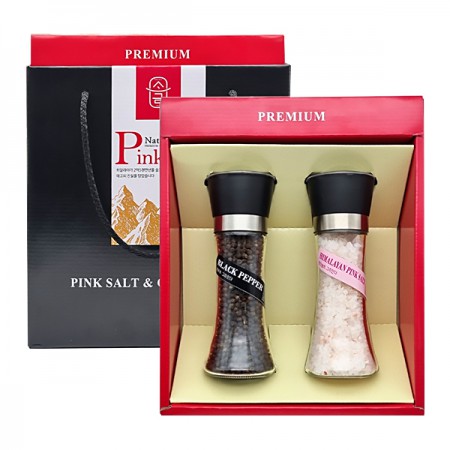 핑크 골드 프리미엄 천일염 선물세트 개별포장형 고급 소금