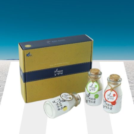비즈솔트소금 프리미엄 토판소금 선물세트 3병 구성