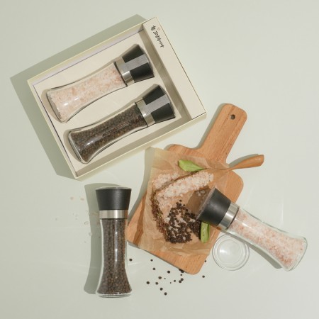 화이트 핑크 휴대용 소량 천연 미니 소금 세트 화이트 핑크 휴대용 소량 천연 미니 소금 세트