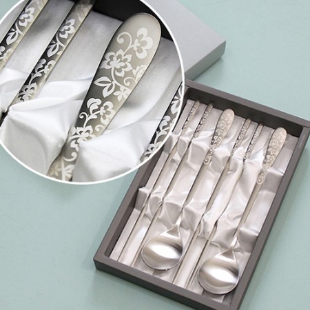 실버 6P세트 스테인리스 레이저각인 고급형 숟가락포크세트