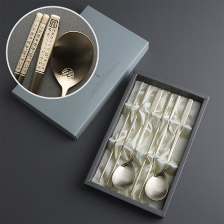 화이트 골드 2종 스테인리스 고급 수저세트 화이트 골드 2종 스테인리스 고급 수저세트