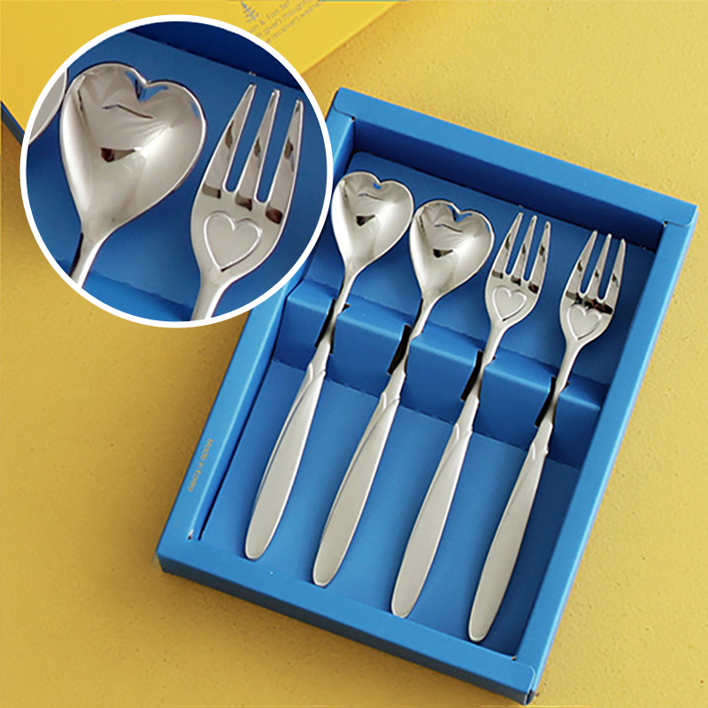 실버 4pcs 스테인리스 휴대용 컬러케이스 커트러리세트 실버 4pcs 스테인리스 휴대용 컬러케이스 커트러리세트