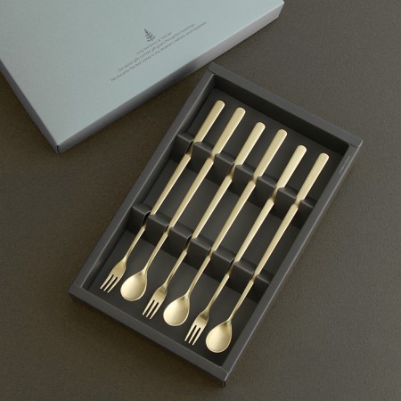 실버 5피스 스테인리스 스틸 휴대용 수저세트