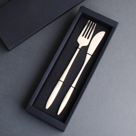 로즈골드 스테인리스 휴대용 케이스형 커트러리 수저세트