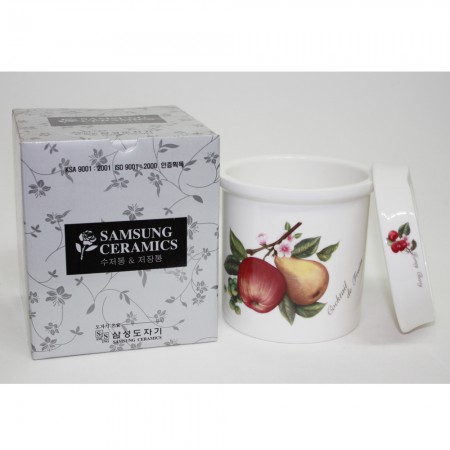 화이트 세라믹 과일패턴 수저세트 개별포장 식기세트