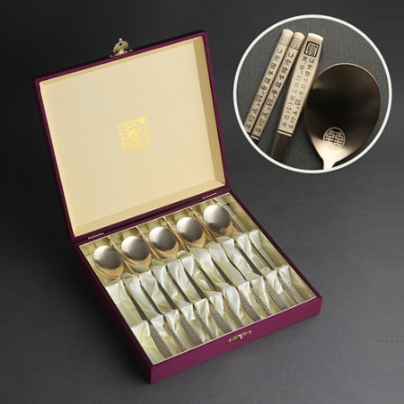 고급 스테인리스 6피스 수저세트 선물용 케이스