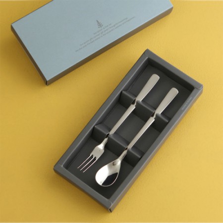 그레이 박스 스테인리스 스틸 포크 스푼 커트러리 세트 그레이 박스 스테인리스 스틸 포크 스푼 커트러리 세트