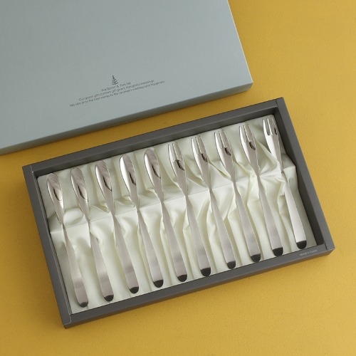 실버 10개입 스테인리스 휴대용 포켓형 수저세트 케이스형