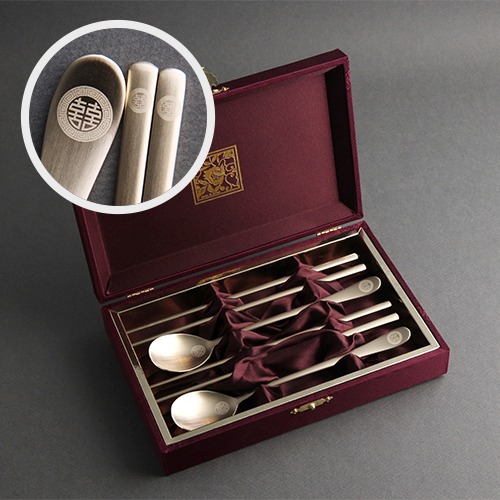 실버 2인용 스테인리스 휴대용 케이스형 수저세트