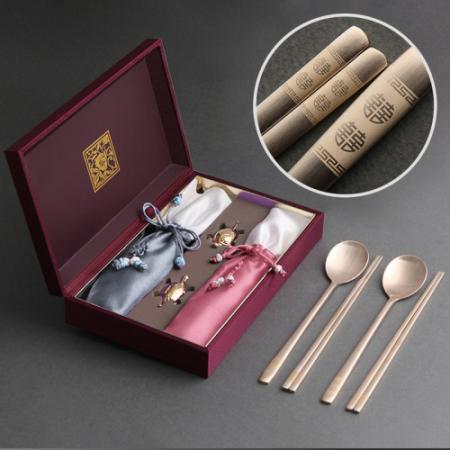 원목 손잡이 스테인리스 수저세트 고급형 커트러리 선물용