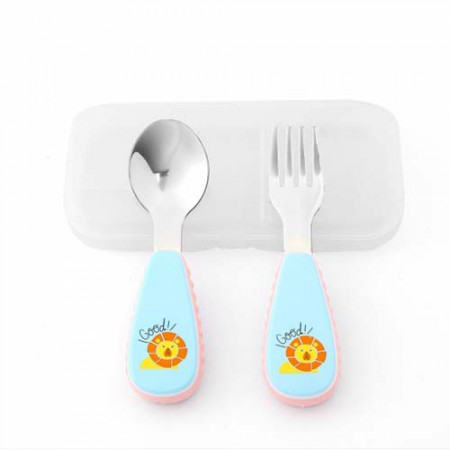 아이 어린이용 안전 스테인리스 포크 스푼 세트