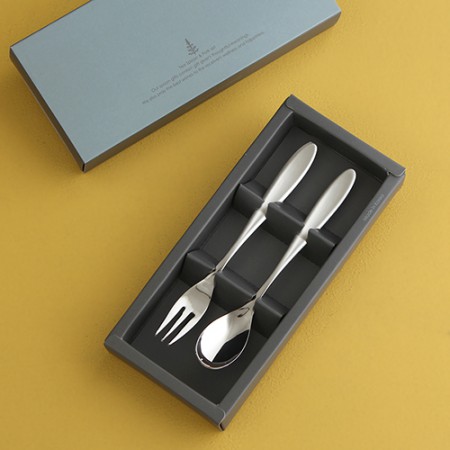 스테인리스 실버 2P 스푼포크 세트 선물용