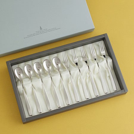 프리미엄 실버 스테인리스 10피스 커트러리 세트 프리미엄 실버 스테인리스 10피스 커트러리 세트