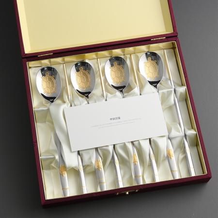 로즈골드 4인 스테인리스스틸 한국식 수저 세트