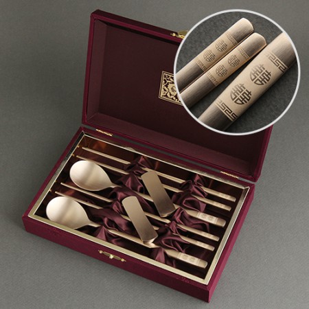 로즈골드 4종세트 스테인리스 휴대용 메탈 숟가락젓가락세트