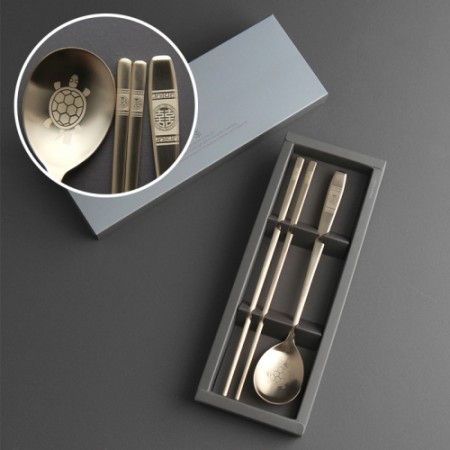 골드 2P 스테인리스 고급 선물용 수저세트