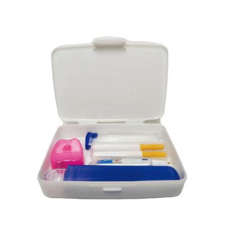 화이트 휴대용 구강관리 3종 치약칫솔 여행세트