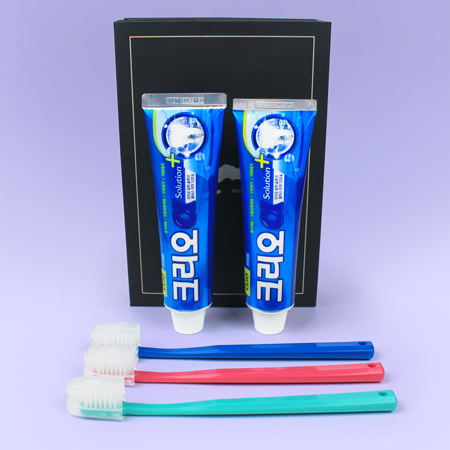화이트 블루 휴대용 캡형 개인 치약칫솔세트 화이트 블루 휴대용 캡형 개인 치약칫솔세트
