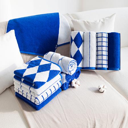 무한타월 블루모달 지중해빛 감성 실버 라인 타월 무한타월 블루모달 지중해빛 감성 실버 라인 타월