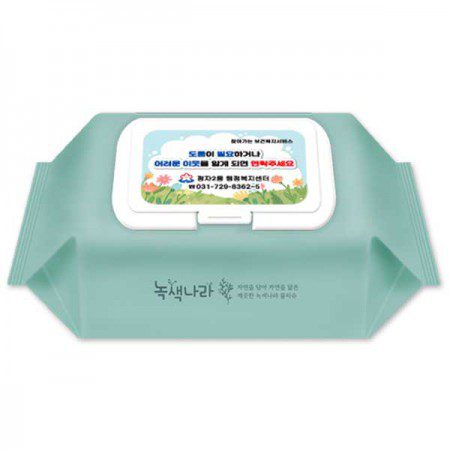 라이프텍 75매입 물티슈 휴대용 개별포장 위생용품 판촉물