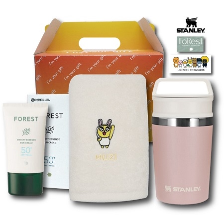 스탠리 텀블러 진공미니머그 카카오세면타올 썬크림 여행용 3종세트 판촉물 제작