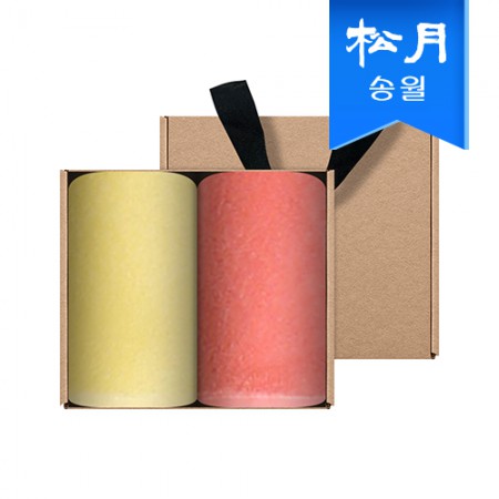 송월 핸드타월 2매 세트 선물 패키지 미니 크래프트 케이스