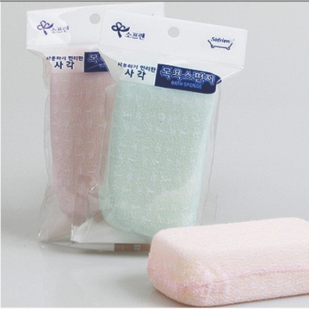 소프리엔 색시 사각 목욕 스폰지 국내산 제품